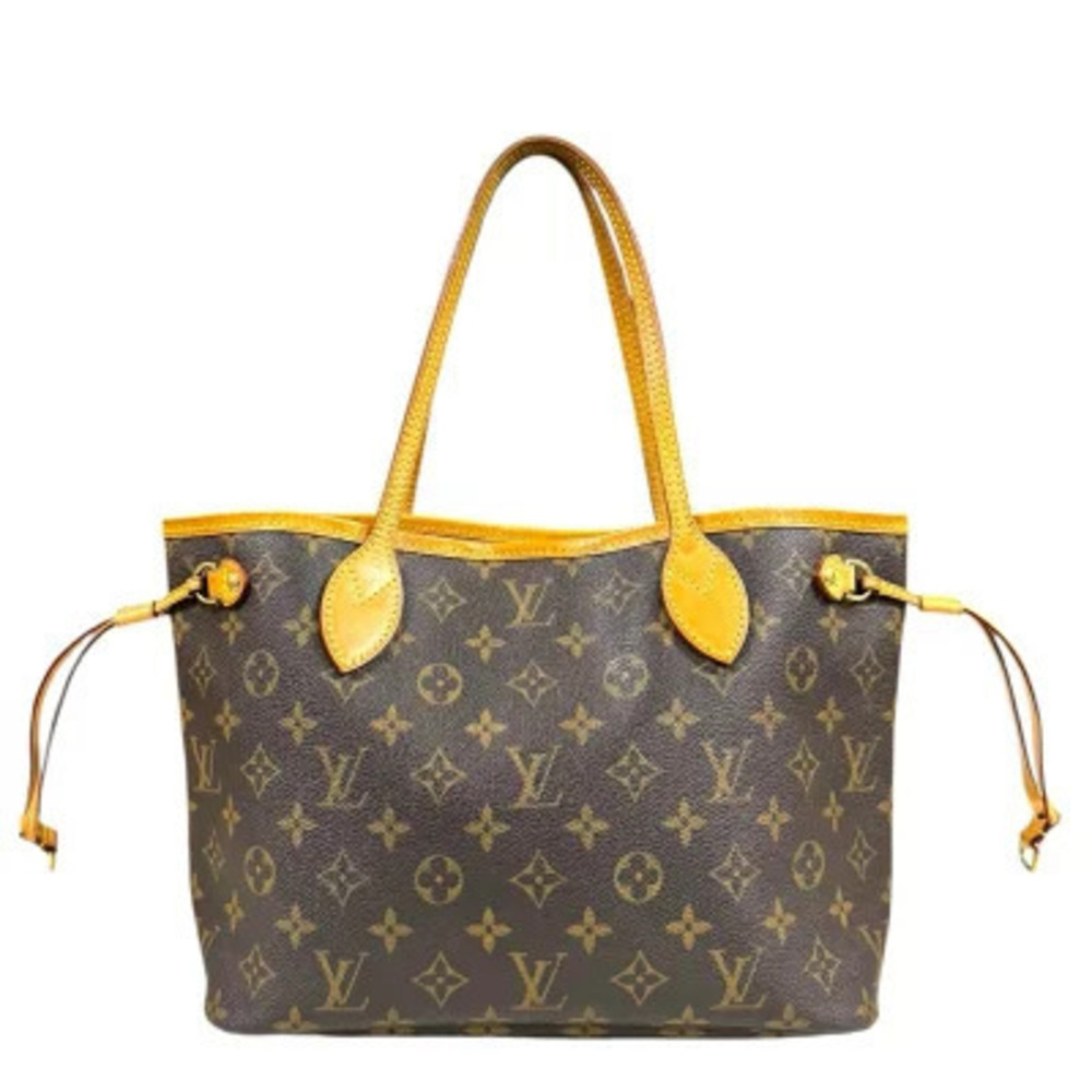 Louis Vuitton Neverfull Monogram Tote Bag Canvas Brown